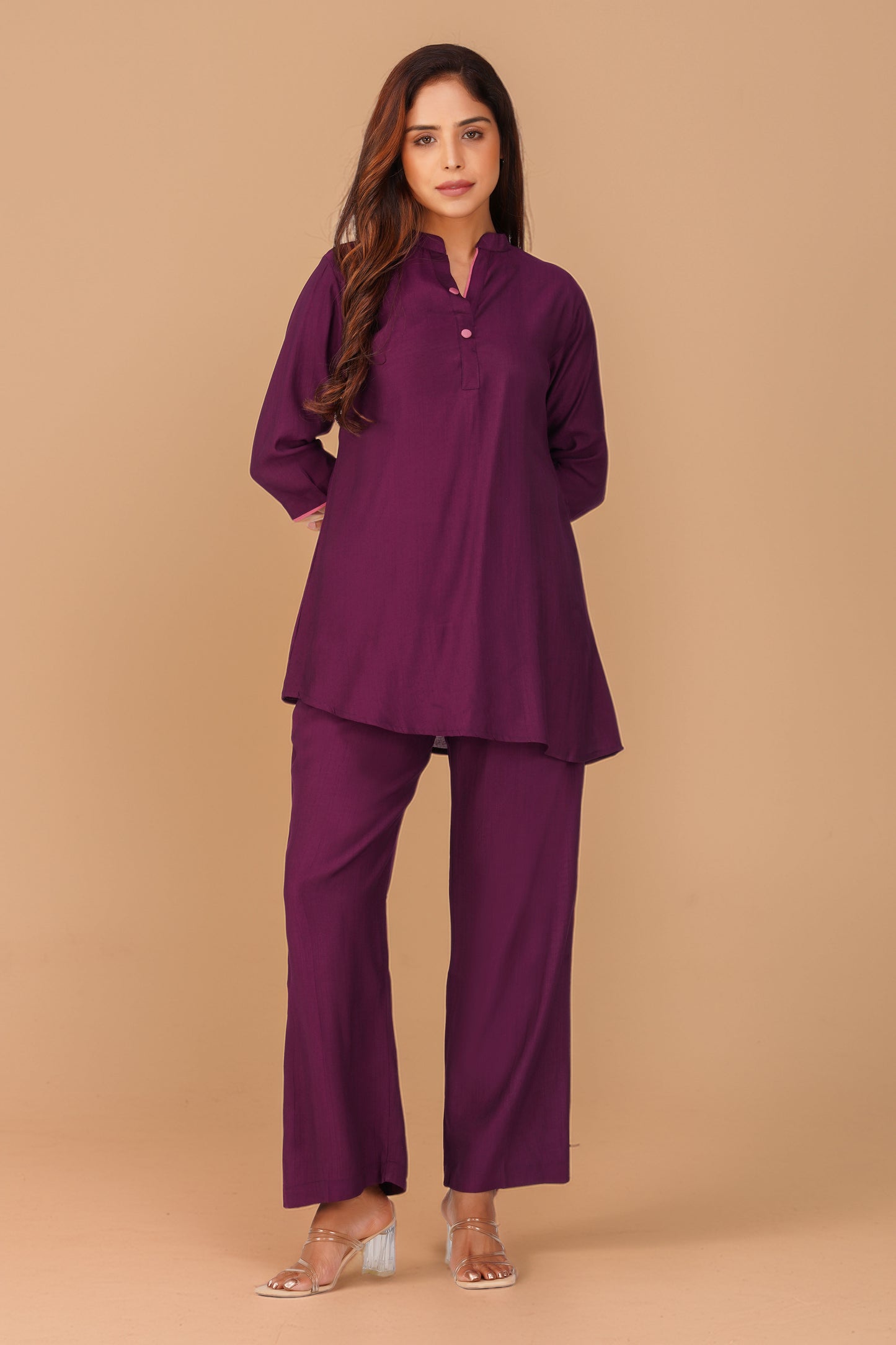 Sabr Everyday Kurta Set Purple | Bindigasm
