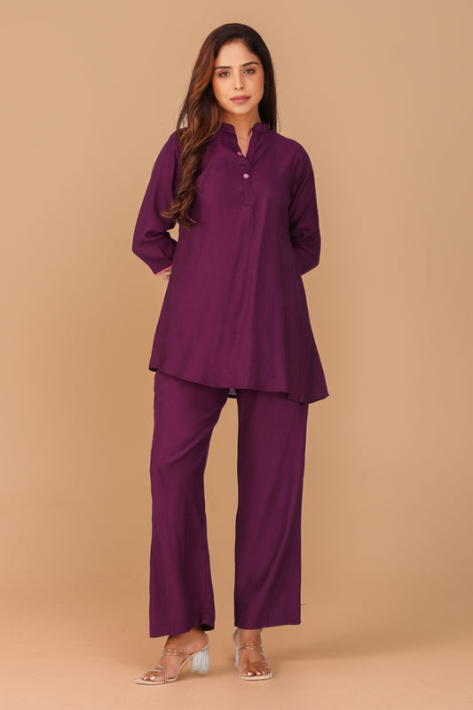 Sabr Everyday Kurta Set Purple | Bindigasm