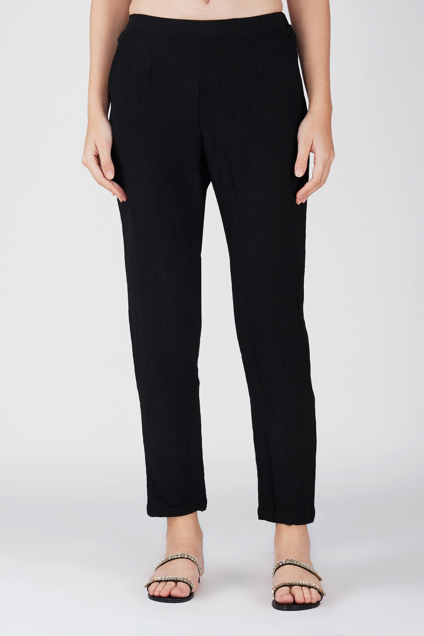 GoGo Pants – Soft Crush Black Everyday Bottoms with Pocket