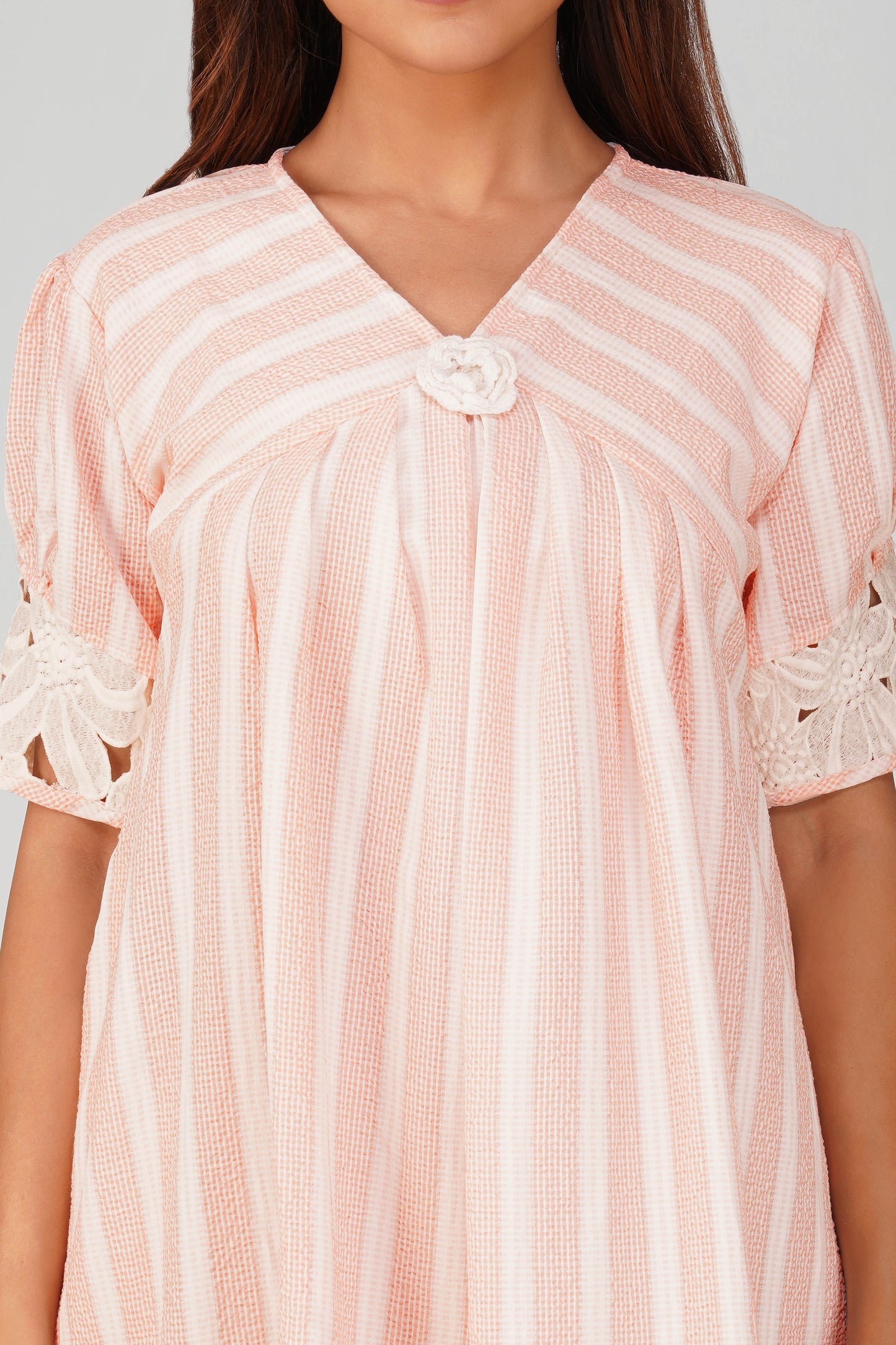 Diti Dress – Soft Peach Glaze