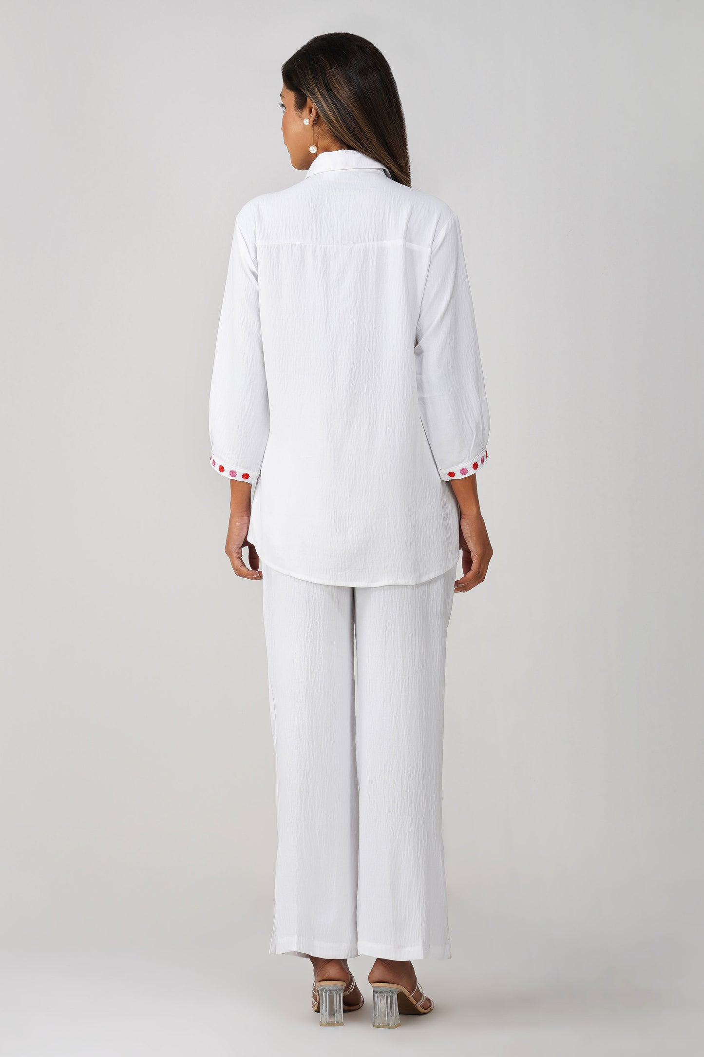 Phoolmati Embroidered Coord Set – White by Bindigasm