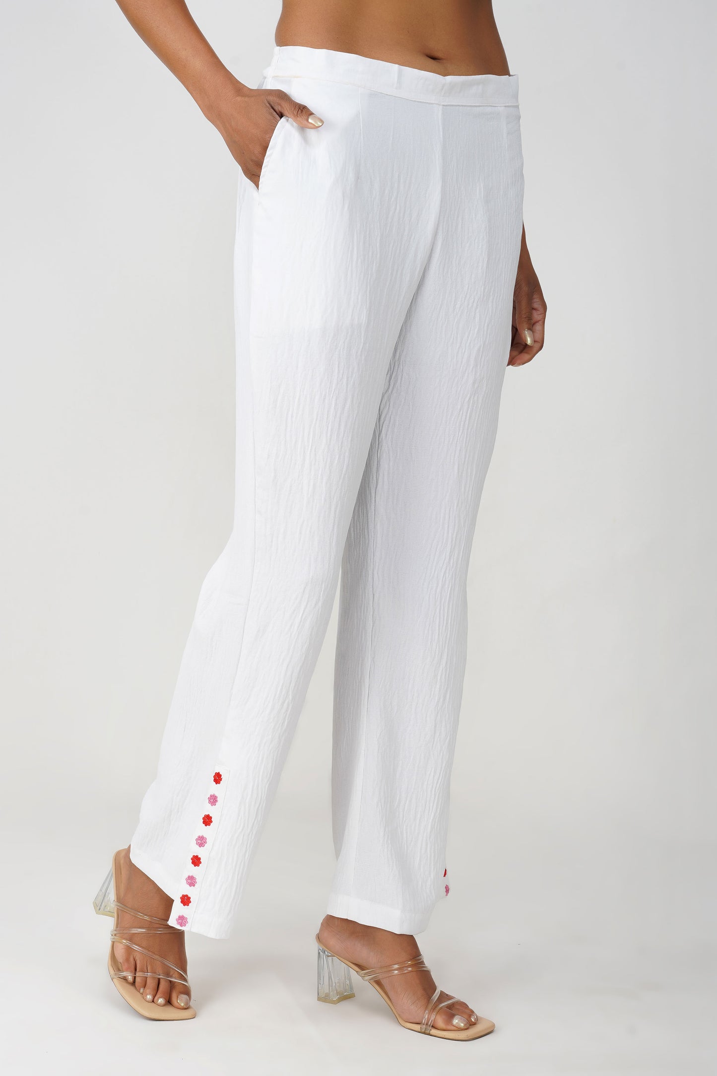 Phoolmati Embroidered Coord Set – White by Bindigasm