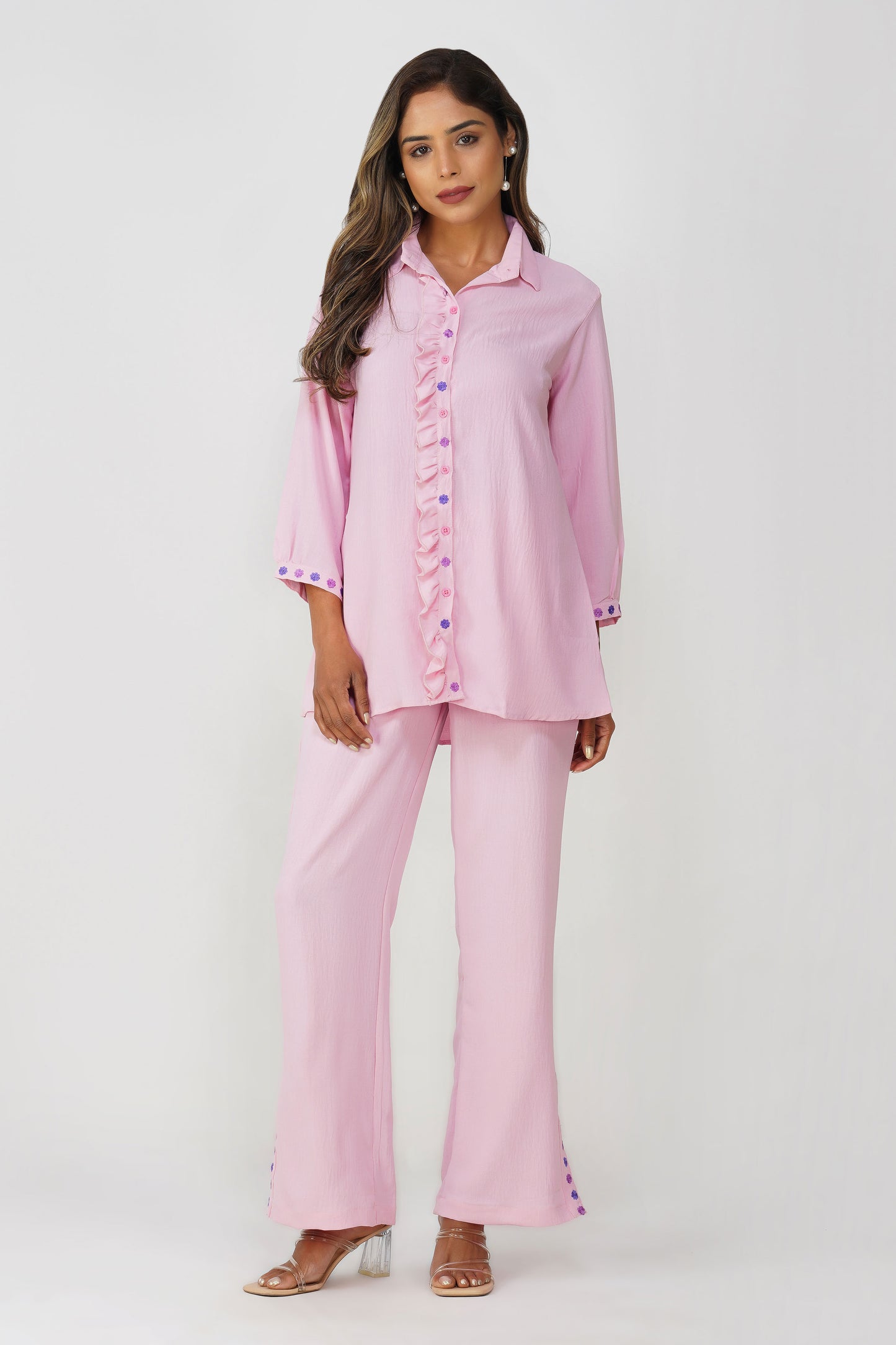 Phoolmati Embroidered Coord Set – Pink by Bindigasm