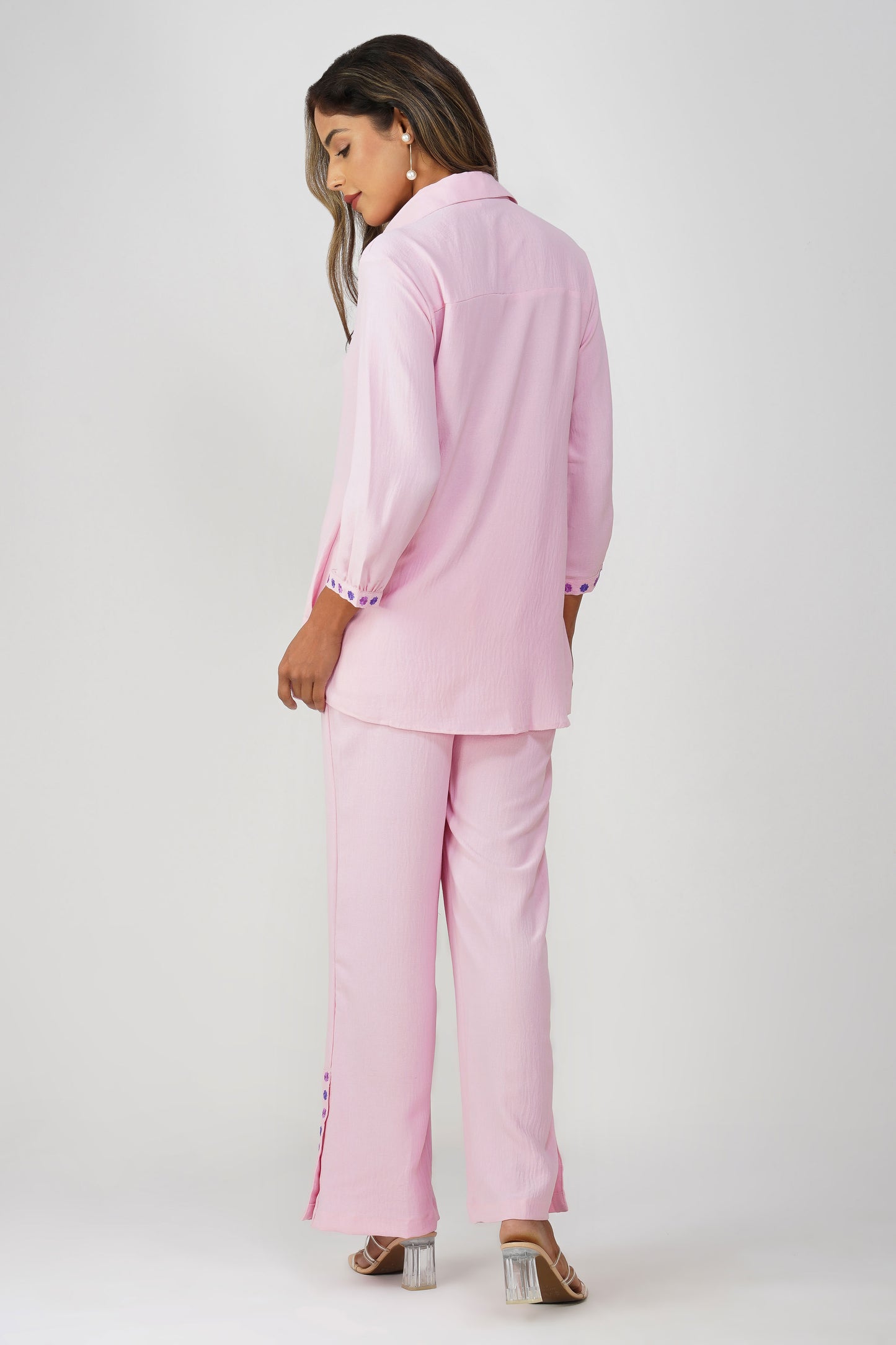 Phoolmati Embroidered Coord Set – Pink by Bindigasm