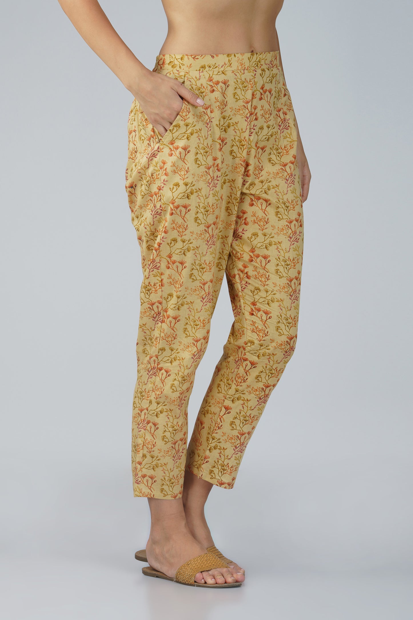 Kajal Cotton Co-ord - Yellow