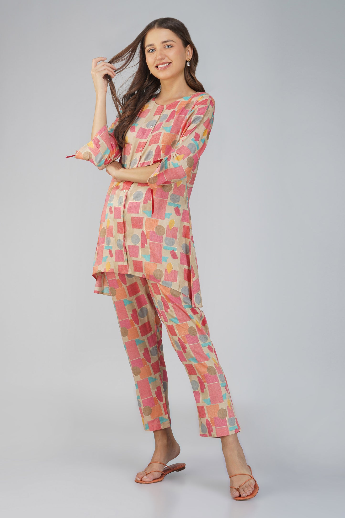 Tetris Co-ord - Coral