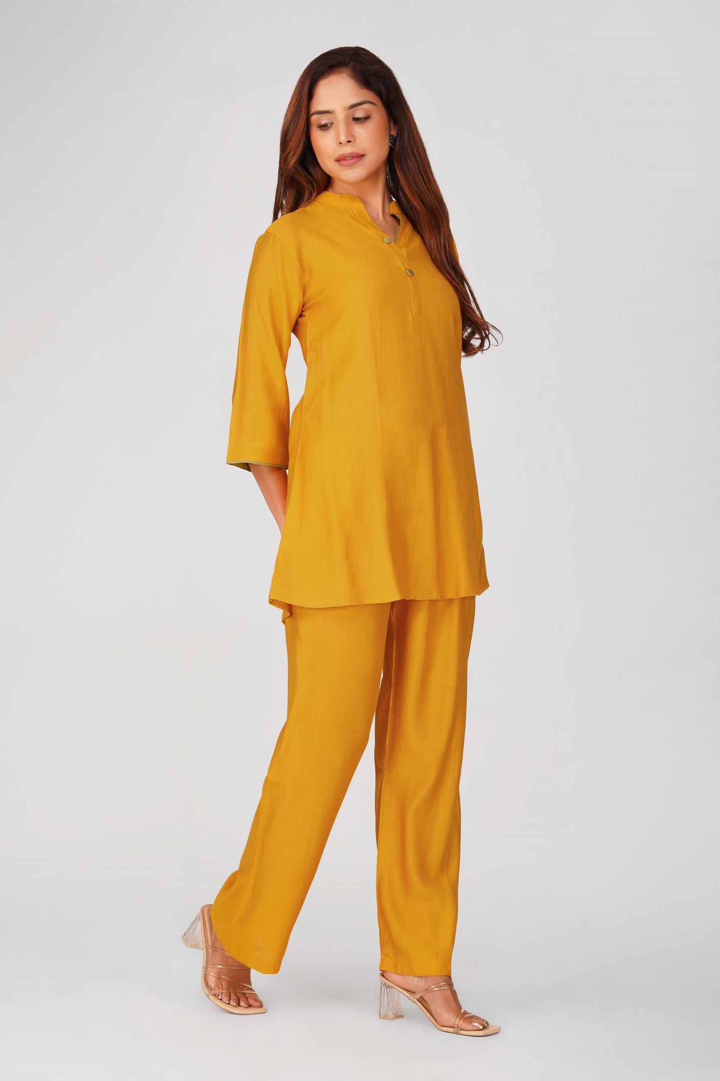 Sabr Everyday Kurta Set Mango Yellow | Bindigasm