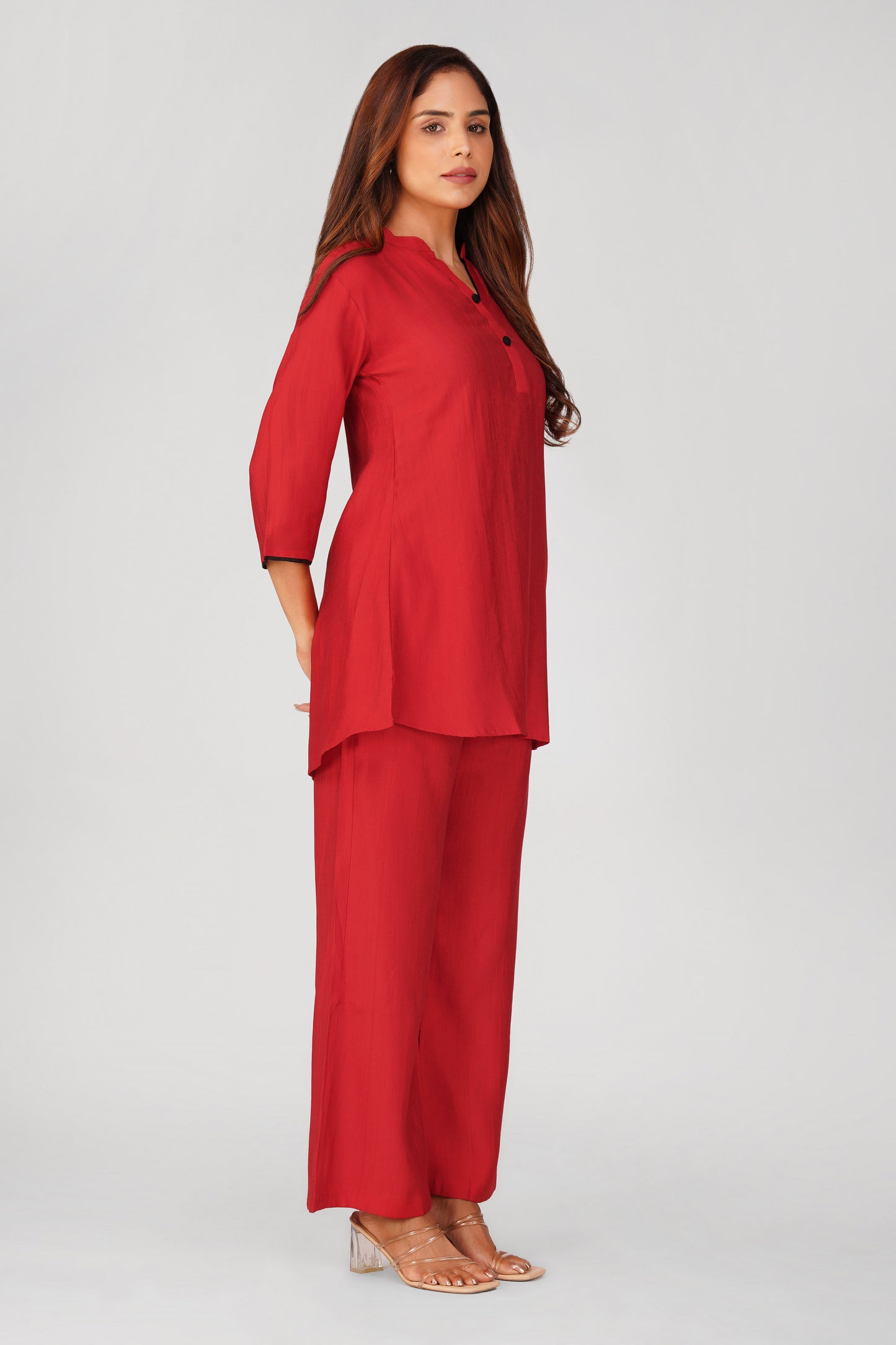 Sabr Everyday Kurta Set Red | Bindigasm