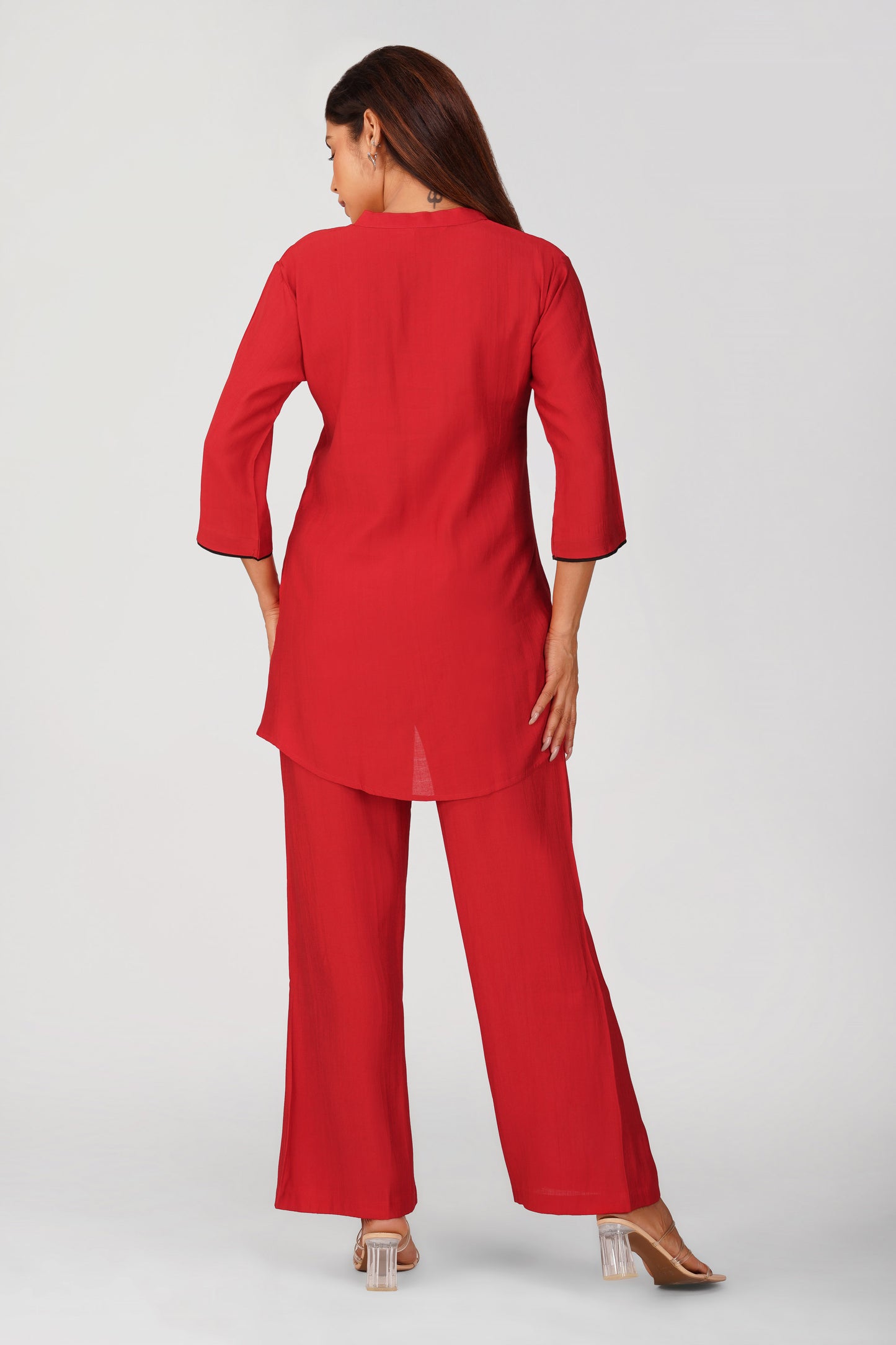Sabr Everyday Kurta Set Red | Bindigasm