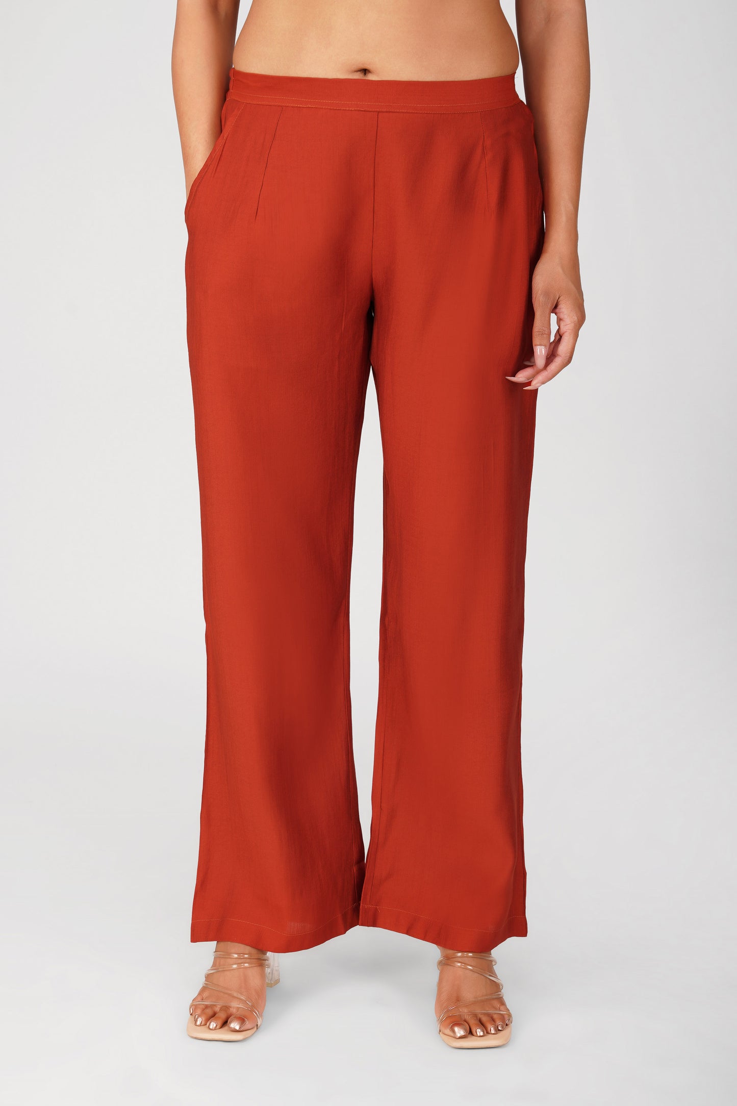 Sabr Everyday Kurta Set Rust Orange | Bindigasm