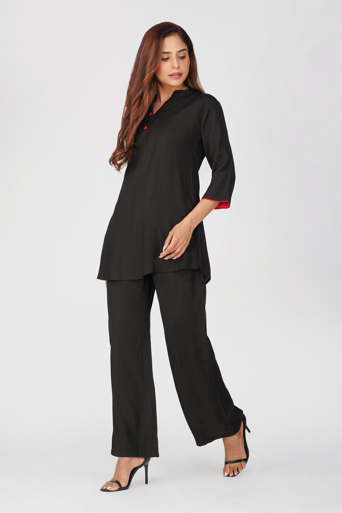 Sabr Everyday Kurta Set Black | Bindigasm