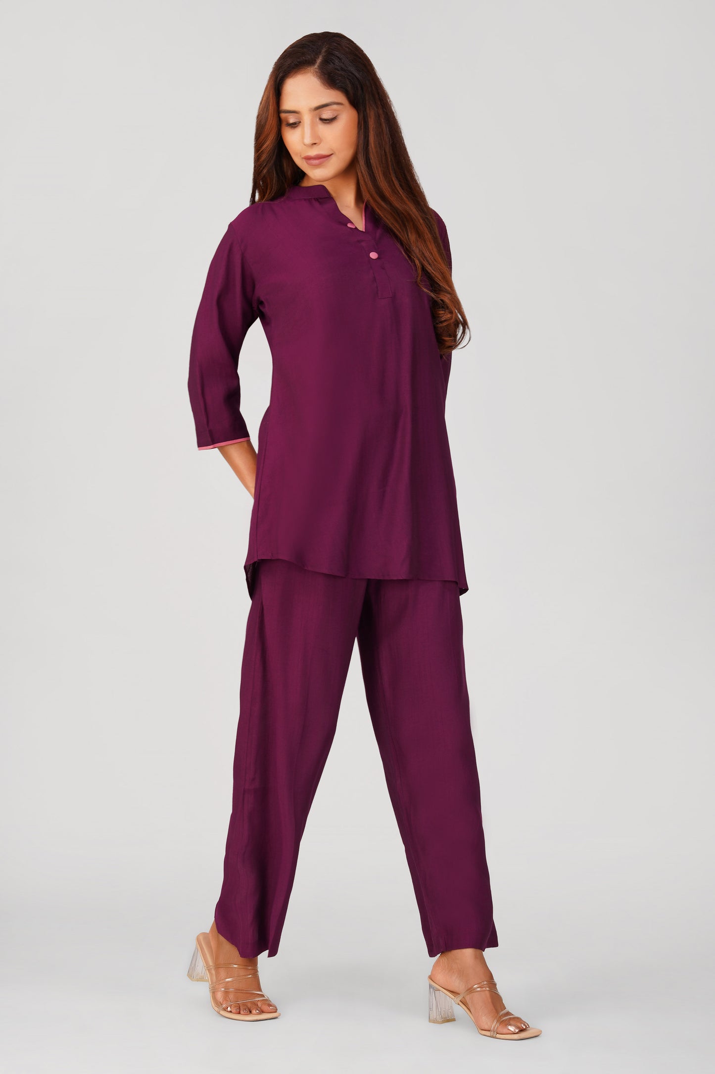 Sabr Everyday Kurta Set Purple | Bindigasm