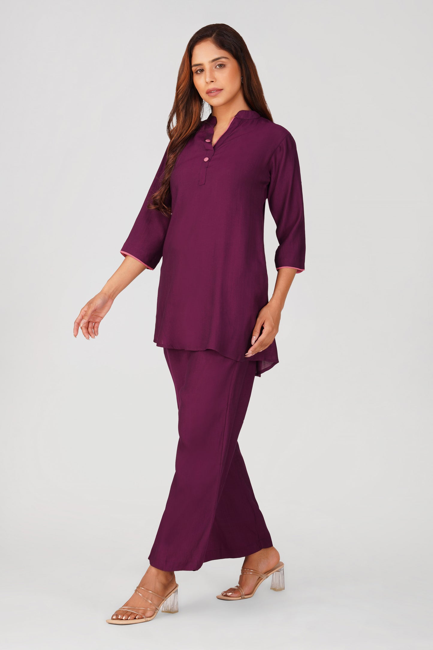Sabr Everyday Kurta Set Purple | Bindigasm