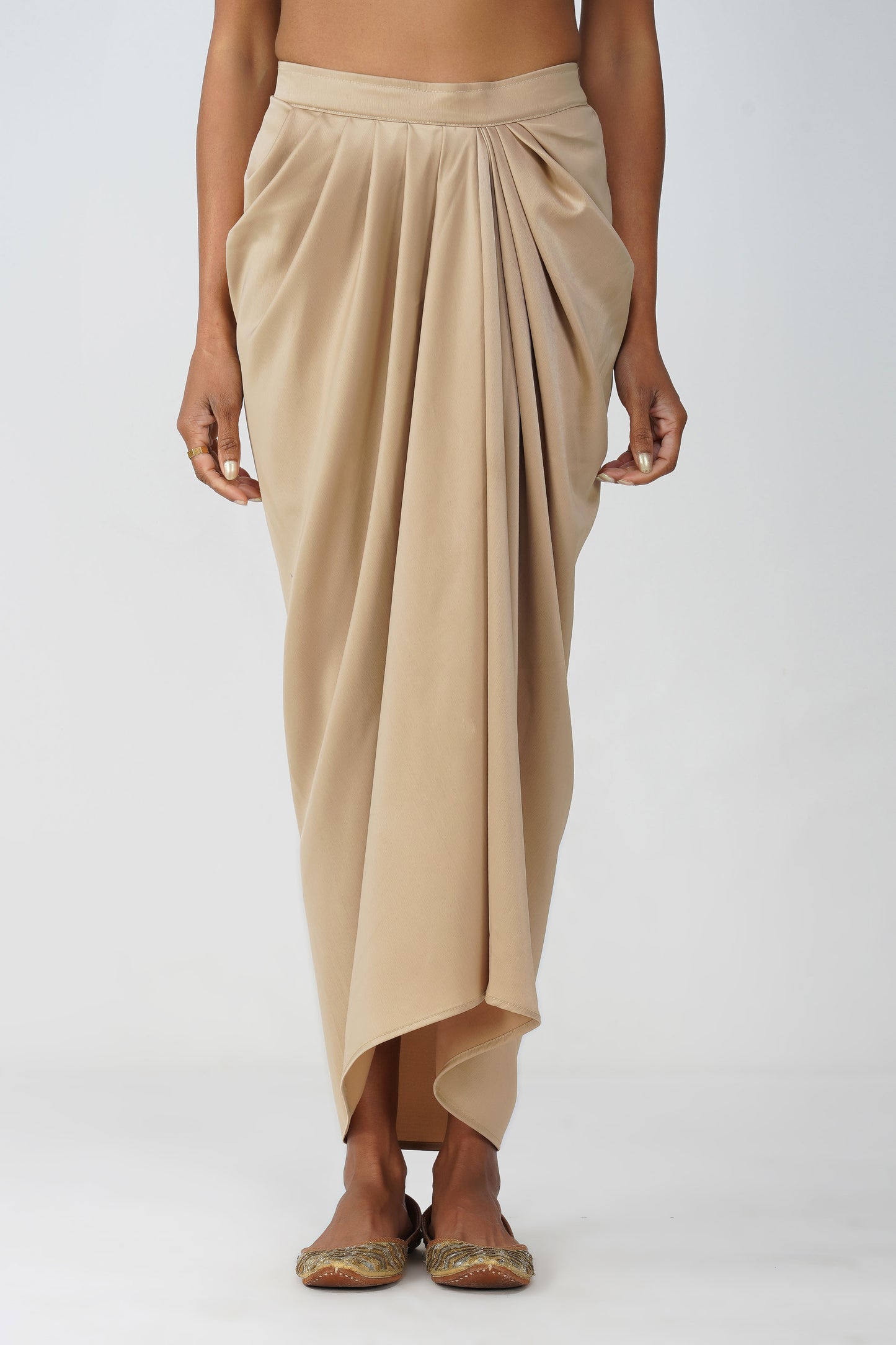 Piya Drape Skirt Set – Mustard Bloom