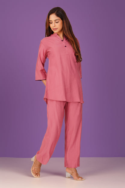 Sabr Everyday Kurta Set Onion Pink | Bindigasm