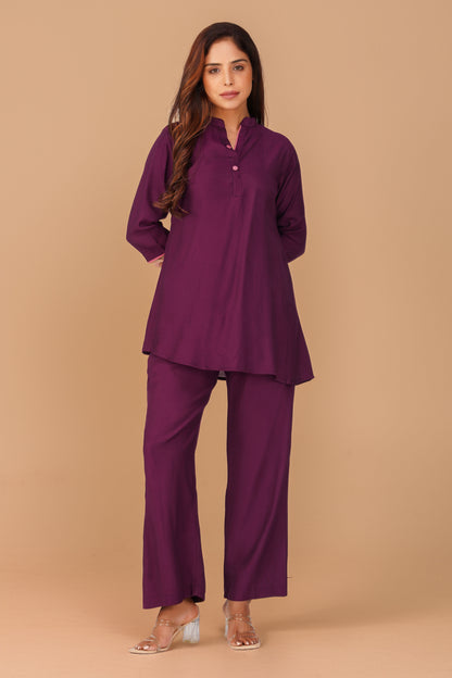 Sabr Everyday Kurta Set Purple | Bindigasm