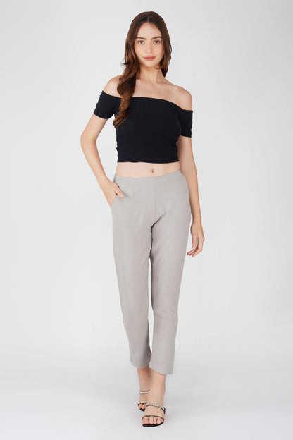 GoGo Pants – Soft Crush Grey Everyday Bottoms with Pocket