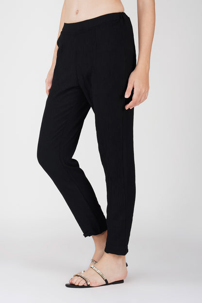 GoGo Pants – Soft Crush Black Everyday Bottoms with Pocket