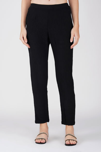 GoGo Pants – Soft Crush Black Everyday Bottoms with Pocket