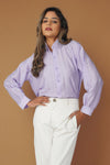 Couture Silk Collar Shirt – Lilac