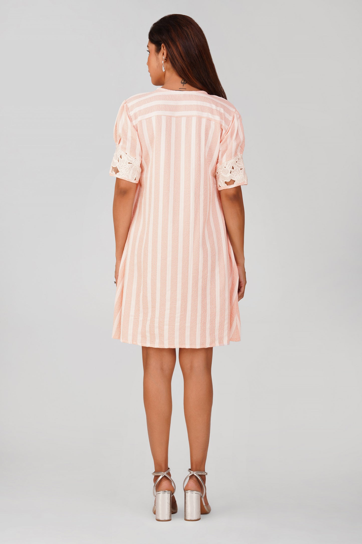 Diti Dress – Soft Peach Glaze