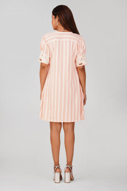 Diti Dress – Soft Peach Glaze