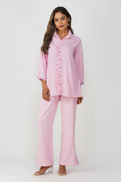 Phoolmati Embroidered Coord Set – Pink by Bindigasm