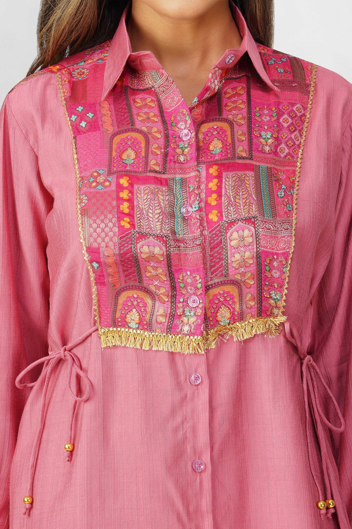 Rose Reverie – Festive Shirt Co-ord Set
