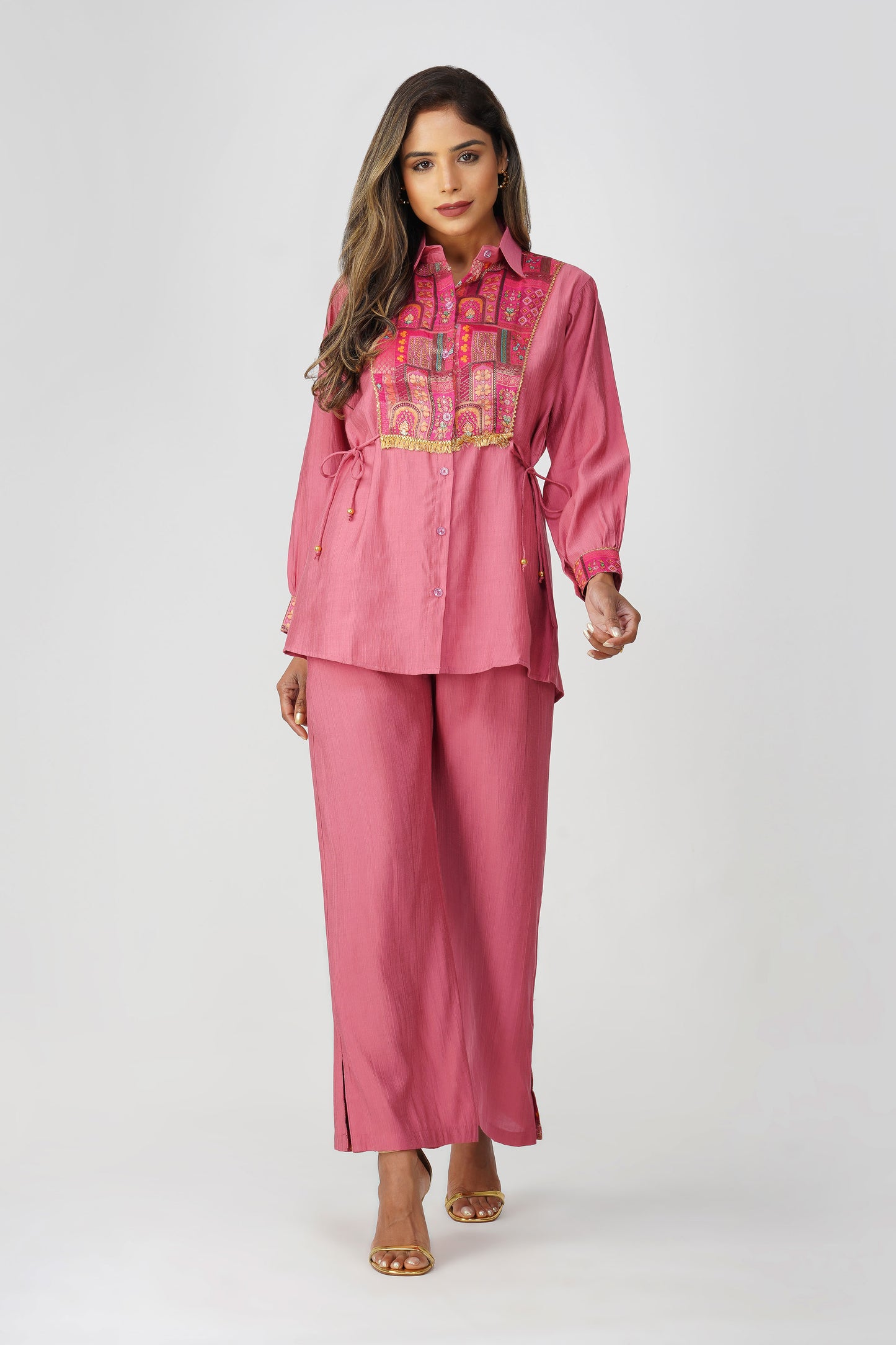 Rose Reverie – Festive Shirt Co-ord Set