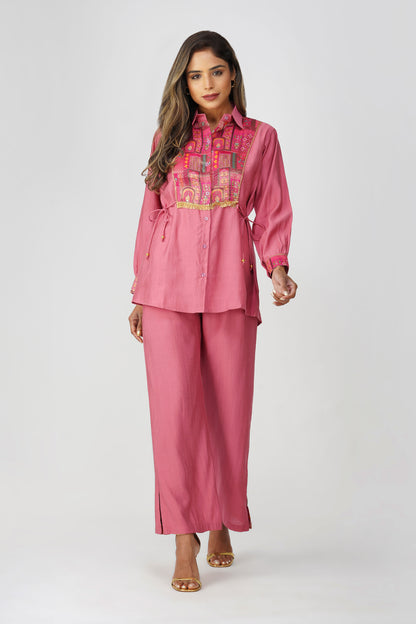 Rose Reverie – Festive Shirt Co-ord Set