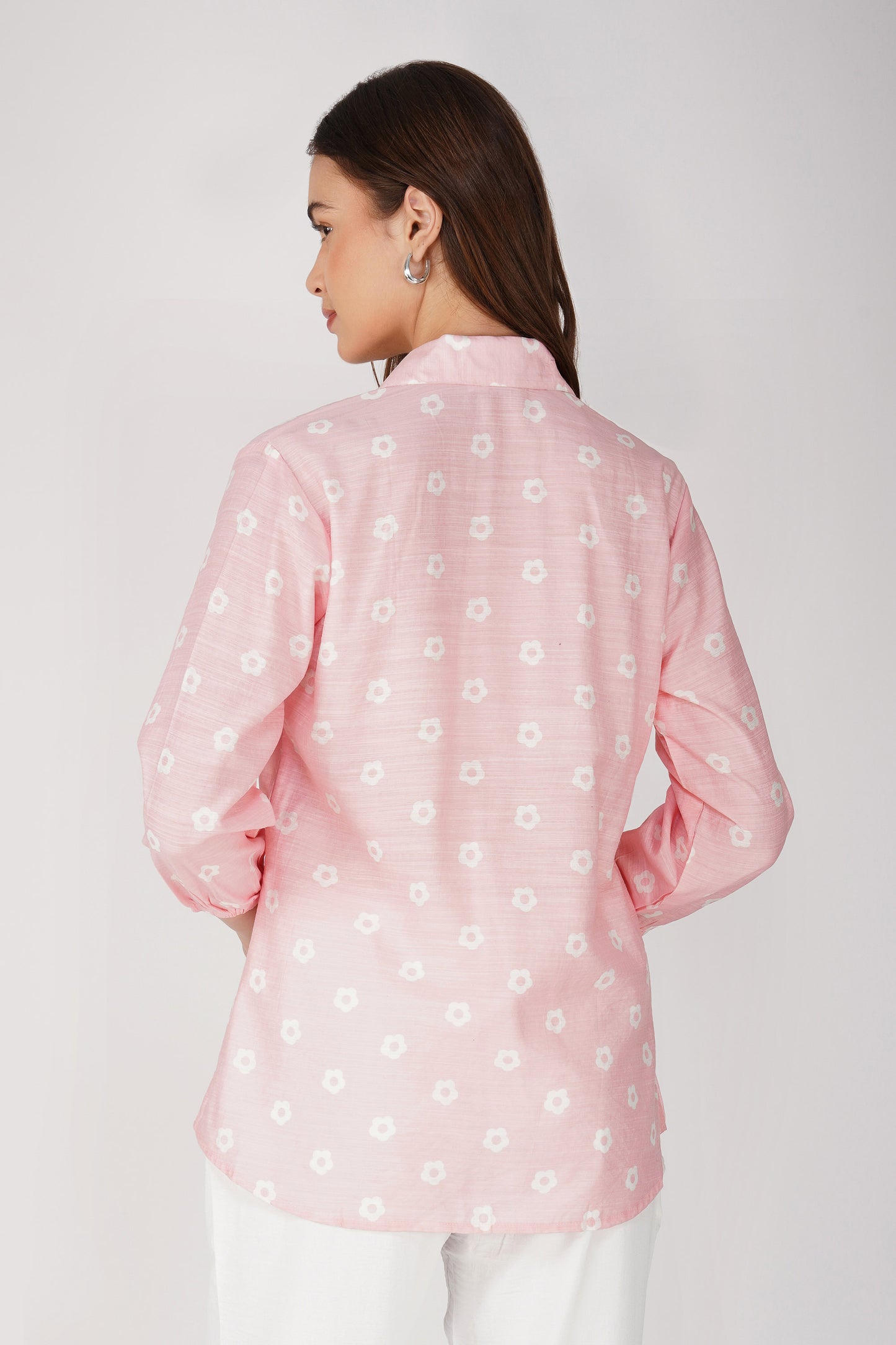 Printed Lace Shirt with Pant Co-ords