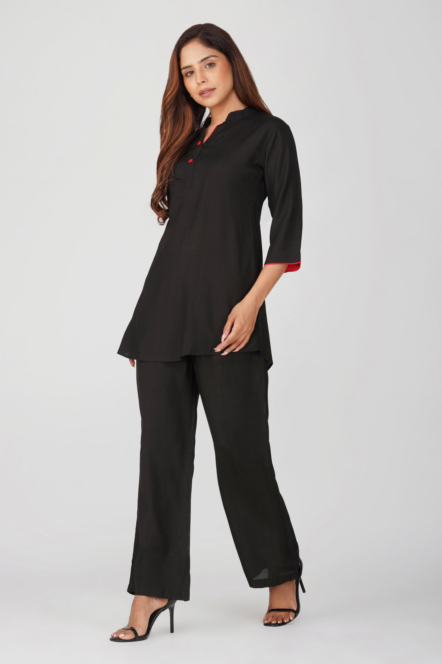 Sabr Everyday Kurta Set Black | Bindigasm