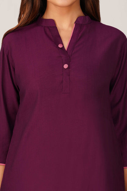 Sabr Everyday Kurta Set Purple | Bindigasm