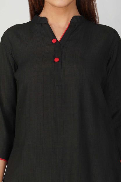 Sabr Everyday Kurta Set Black | Bindigasm