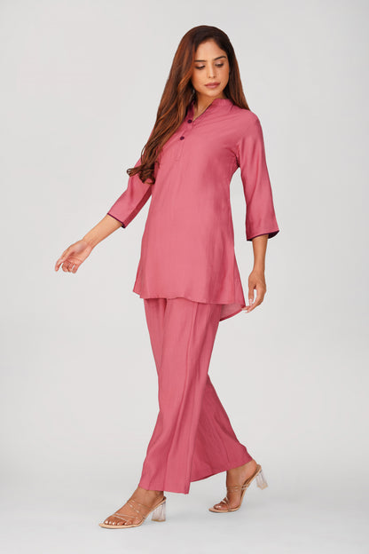 Sabr Everyday Kurta Set Onion Pink | Bindigasm