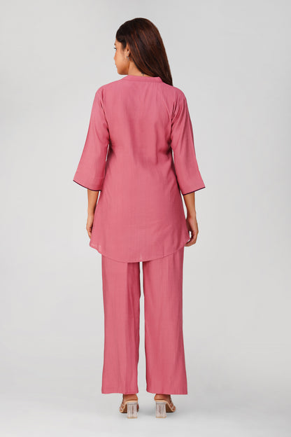 Sabr Everyday Kurta Set Onion Pink | Bindigasm