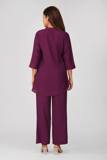 Sabr Everyday Kurta Set Purple | Bindigasm