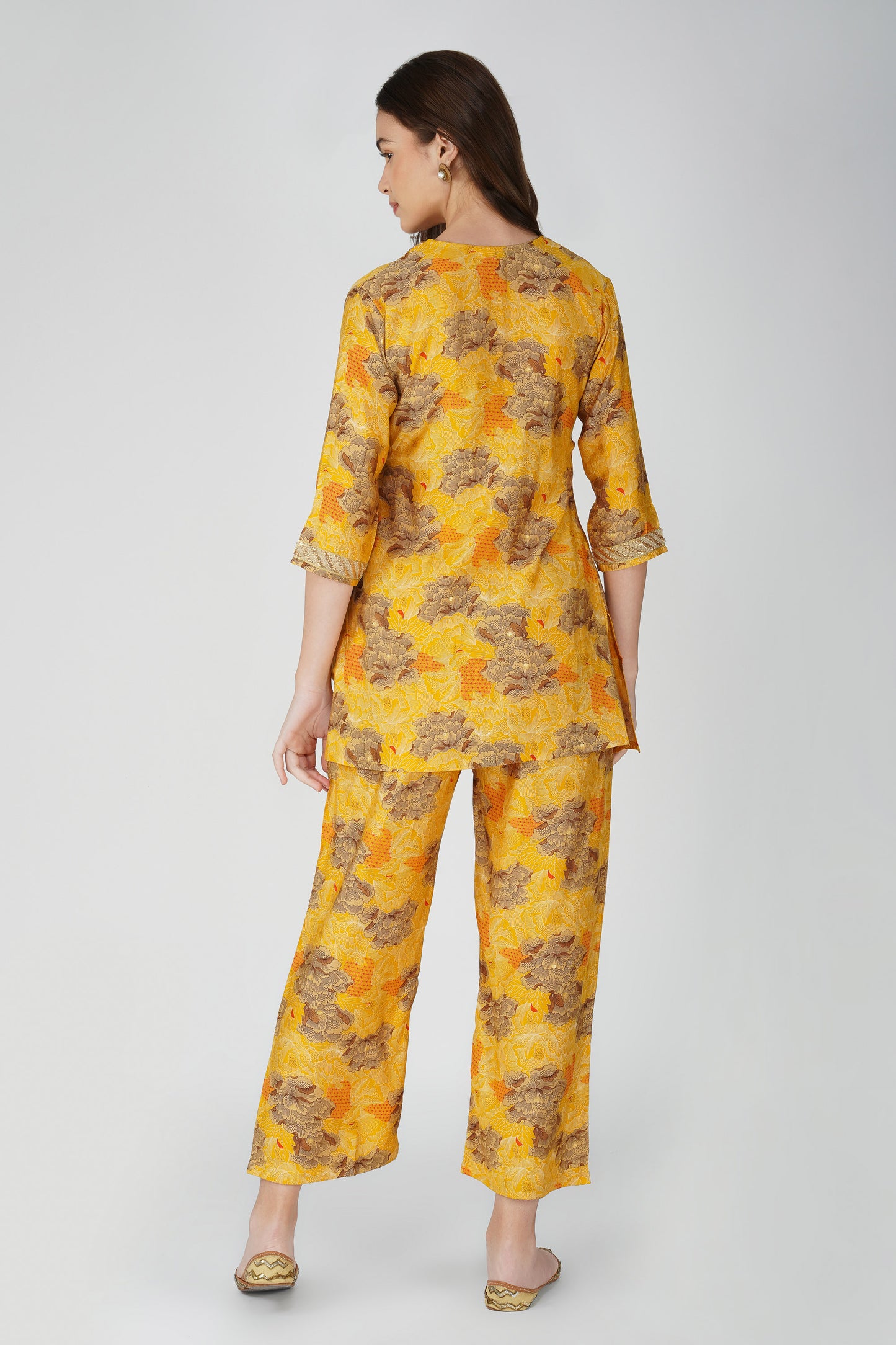 Kiara Floral Jute Co-ord Yellow