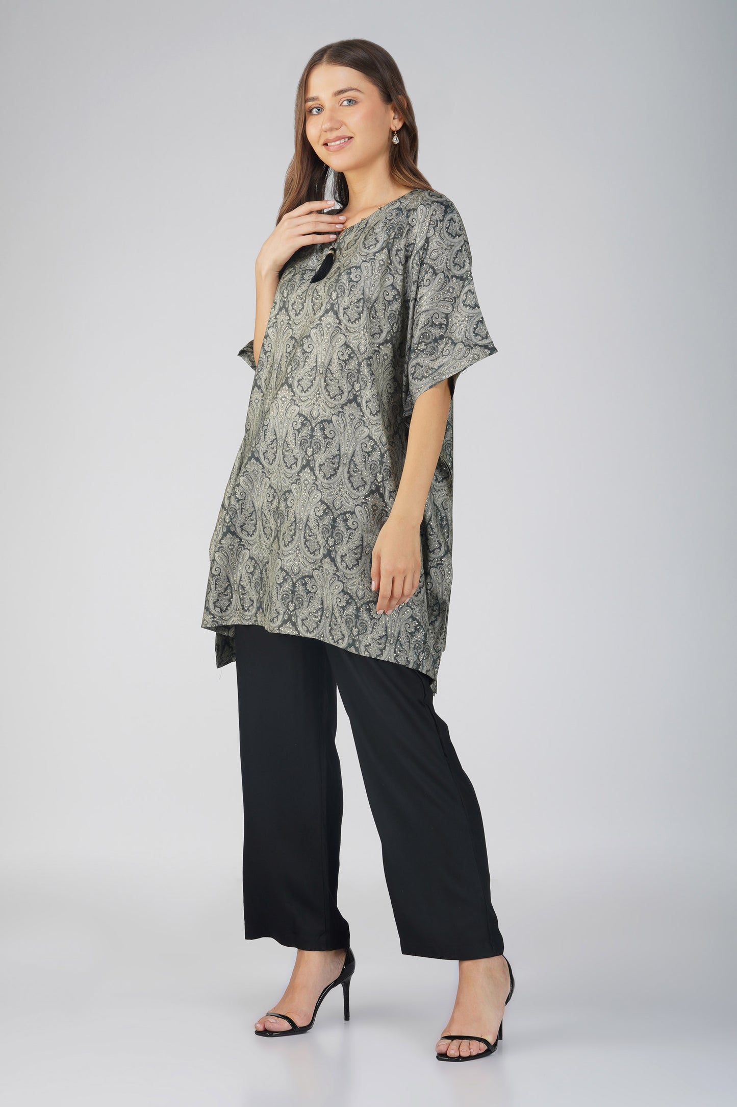 Kulfi Kaftan Set - Black