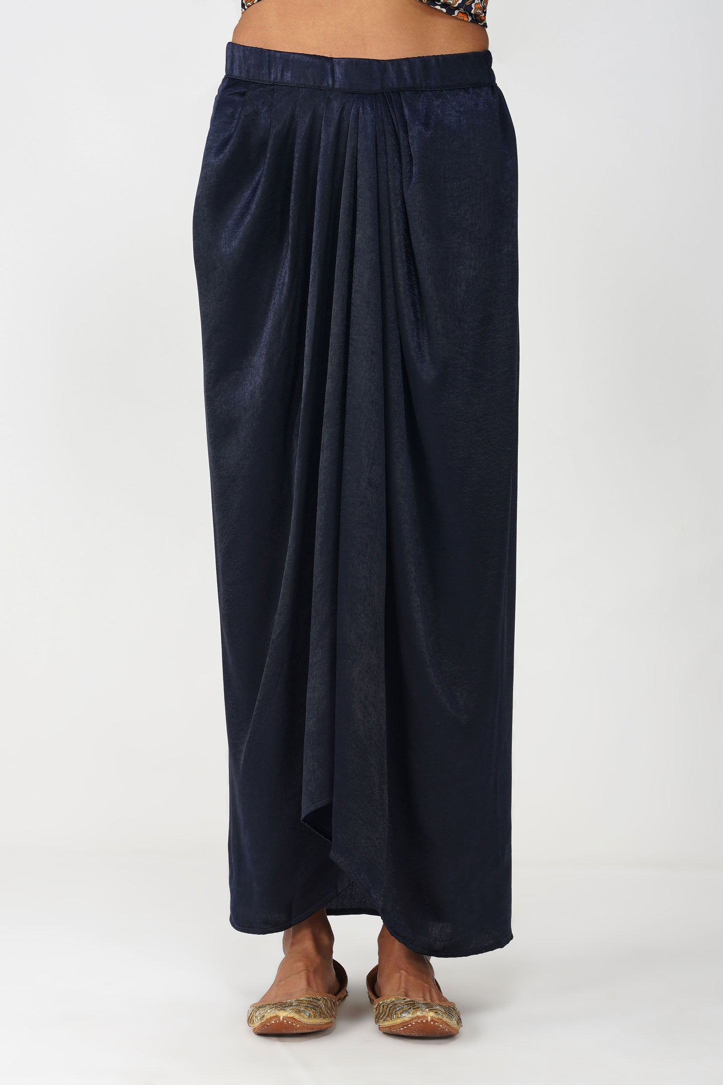 Piya Drape Skirt Set – Midnight Bloom