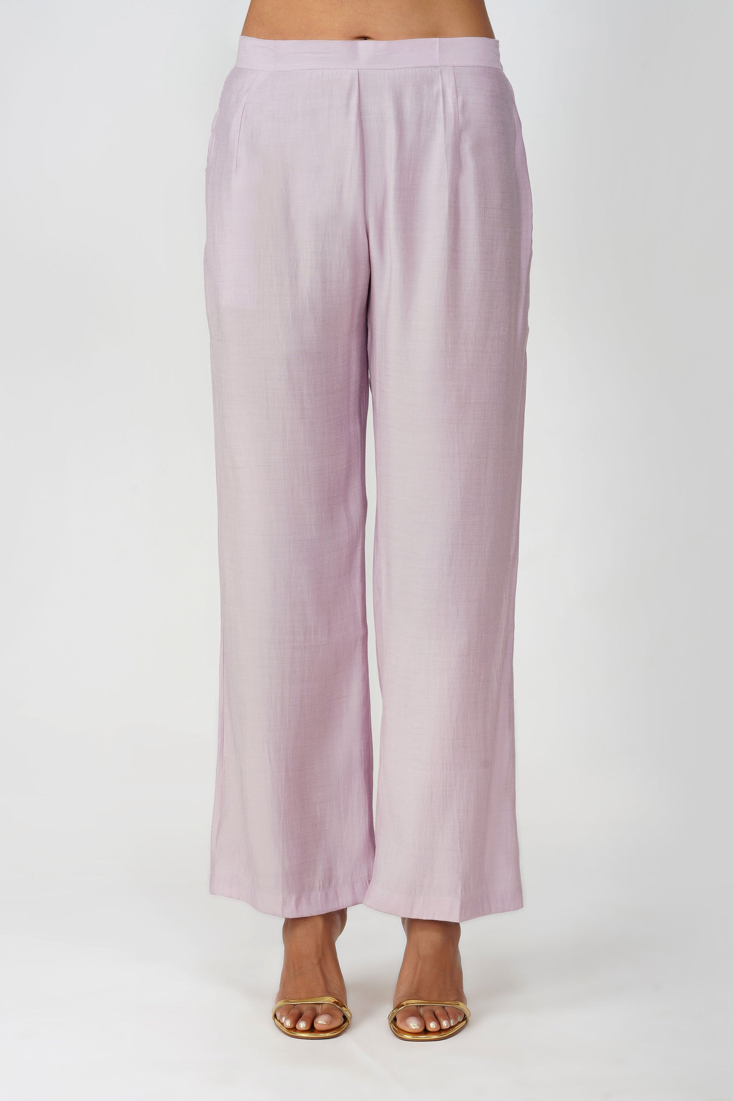Taara Stripes Gold Lace Coord Set – Lilac