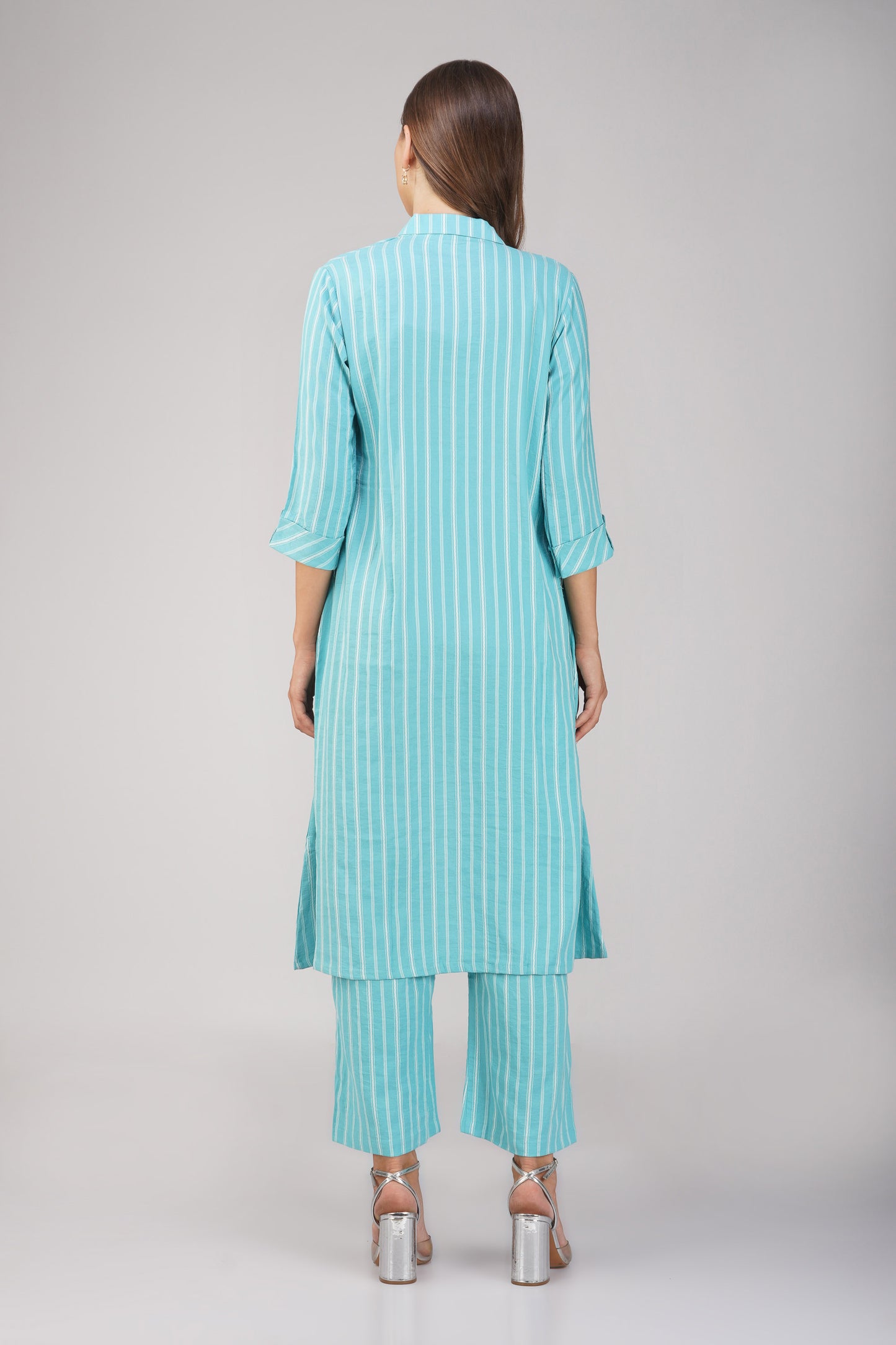 Raahi Jacket Co-ord - Sea Blue