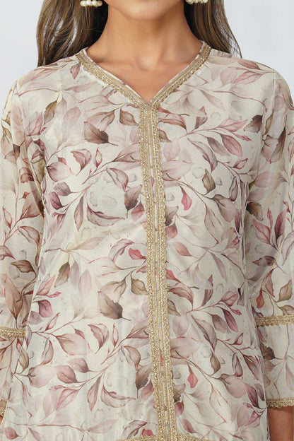 Shimmer Crush Floral Set of 3 – Beige Rose