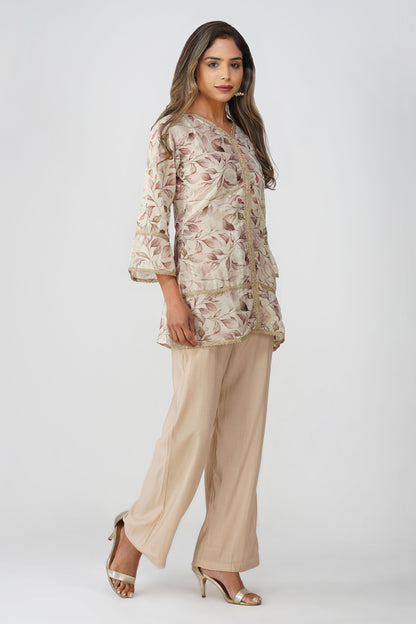 Shimmer Crush Floral Set of 3 – Beige Rose