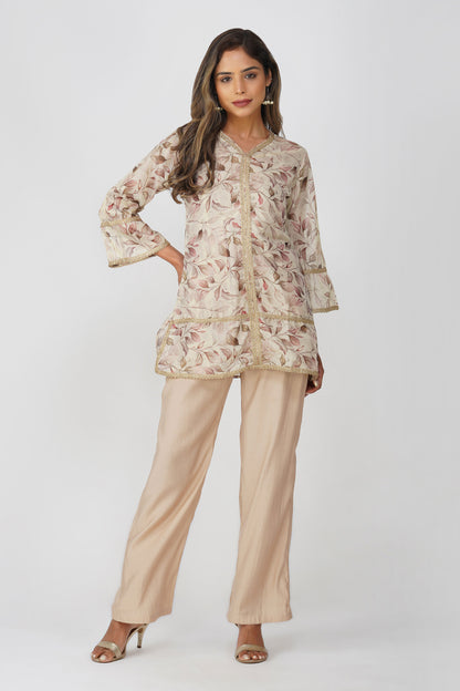 Shimmer Crush Floral Set of 3 – Beige Rose