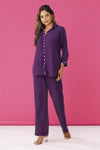 Phoolmati Embroidered Coord Set – Purple by Bindigasm