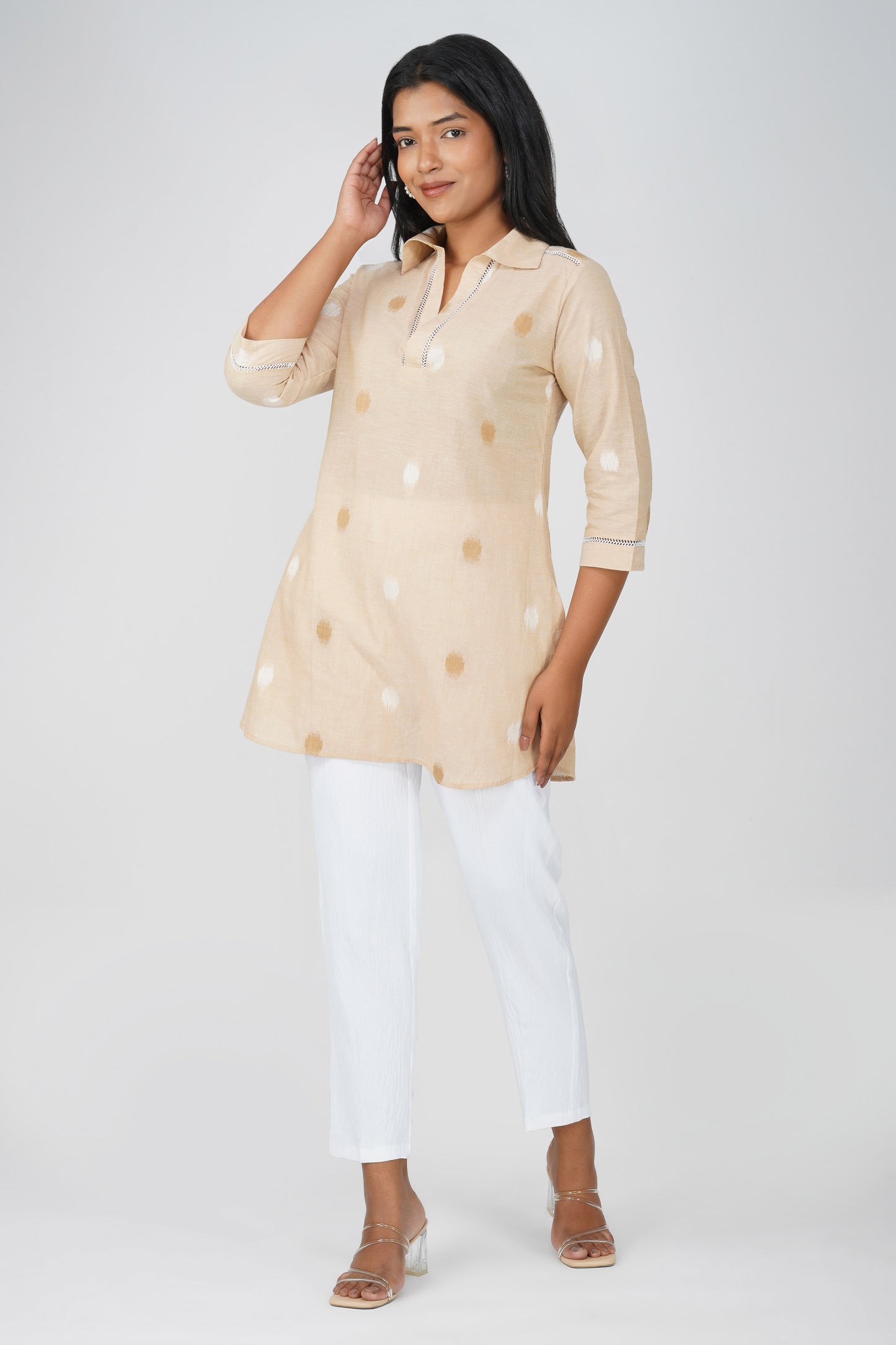 Pure Cotton Handloom Buti Kurta Co-ord Set