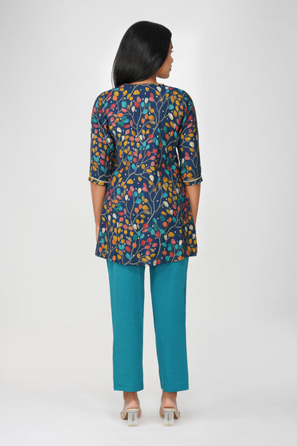 Riya Ethnic Top with Zari - Blue