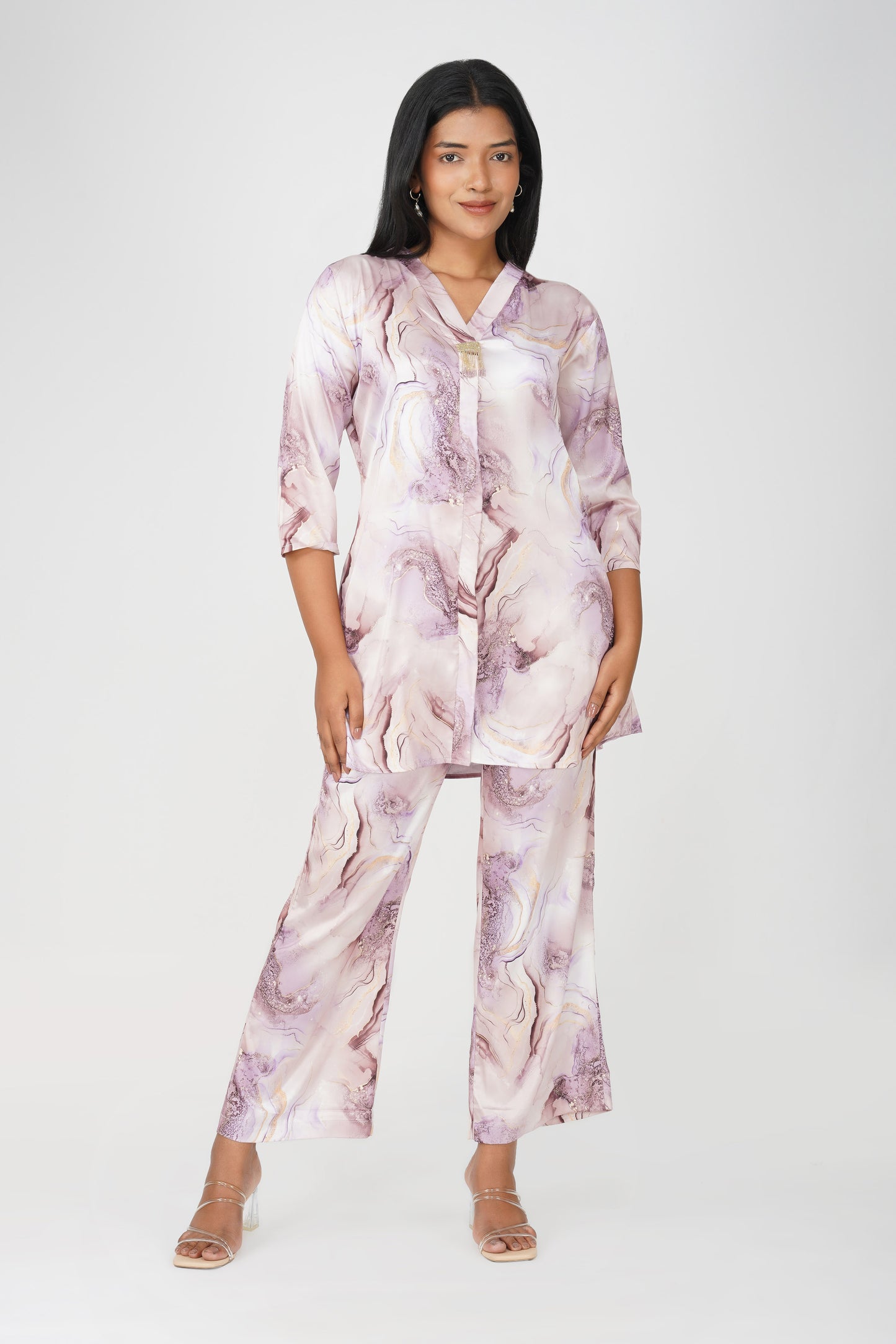 Marbling Handwork Latkan Co-ord Set