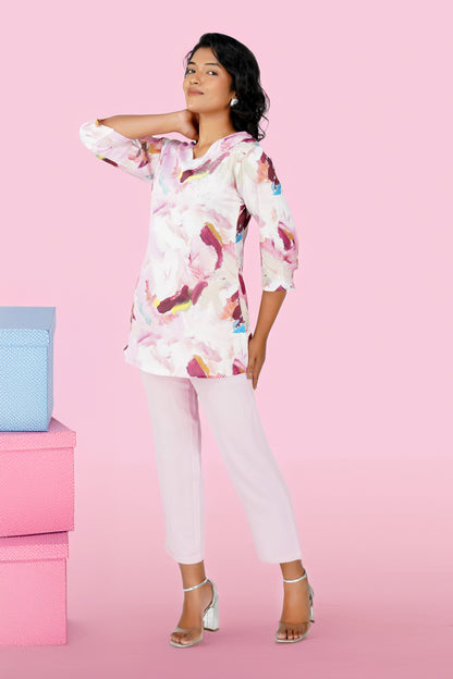 GoGo Pants – Blush Pink Soft Crush Trousers with Pocket